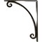 Ekena Millwork Legacy Wrought Iron Bracket, (Triple center brace), Antiqued Warm Silver 2"W x 10"D x 12"H BKTM02X10X12TLEAWS - alternate 8